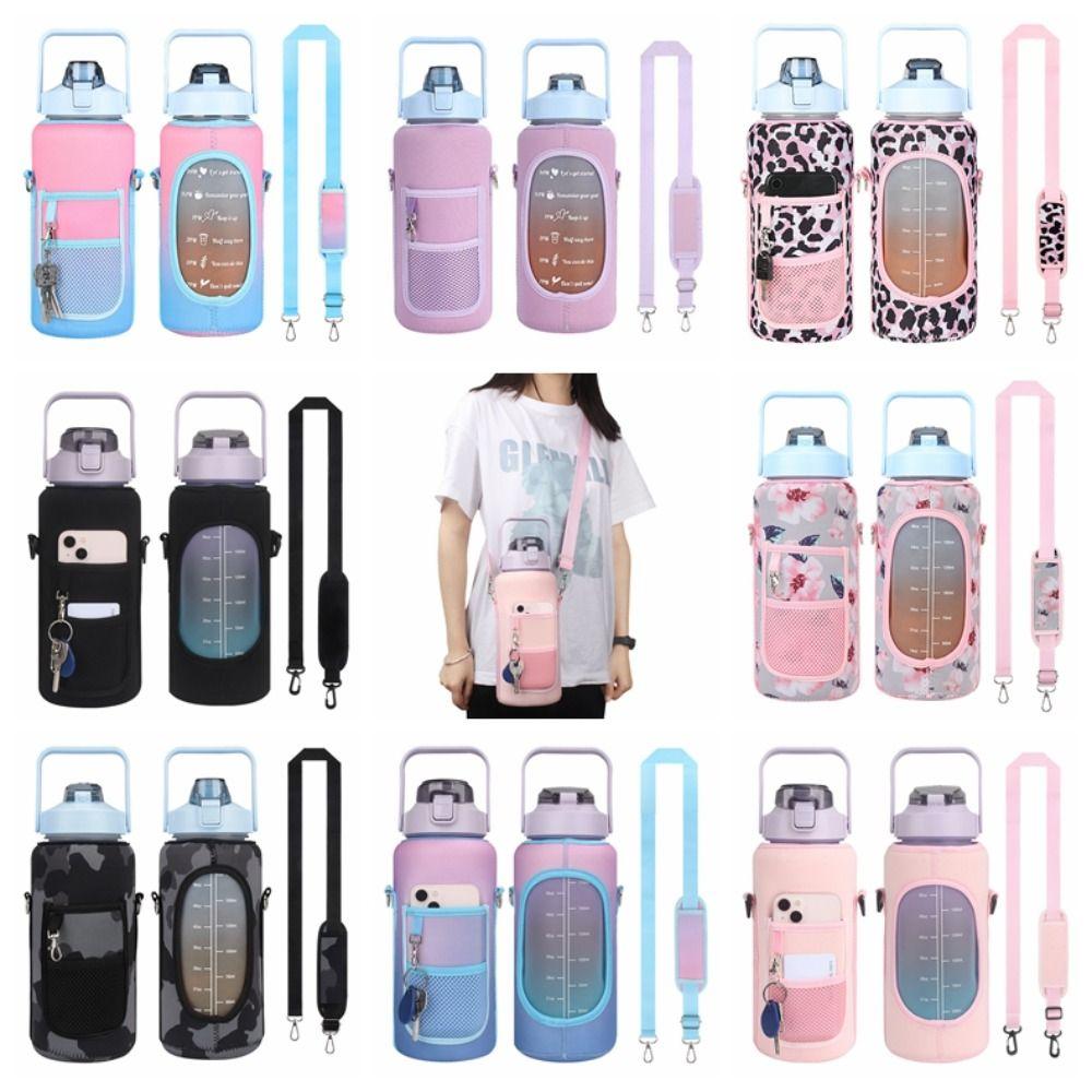 

with Adjustable Shoulder Strap Insulator Sleeve Bag Neoprene Water Bottle Cover Sport Cup