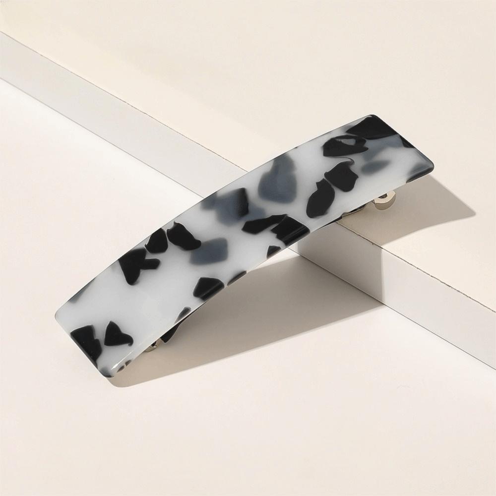 Acetate Acrylic Tortoise Shell Hair Clips Automatic Resin Spring Hairpin Women Girls