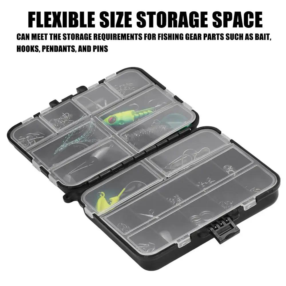 Portable Lure Storage Box Double Sided Fishing Parts Storage Box With Hand Rope Multi Function Fishing Gear Accessories