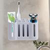 Yousheng Wall-mounted Toothbrush Holder 8 Slots Bathroom Organizer Electric Toothbrush And Toothpaste Holder with Suction Cup for Bathroom Accessories