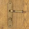 HAMILTON Door Handle with Toilet Plate 90mm ANTIQUE GOLD