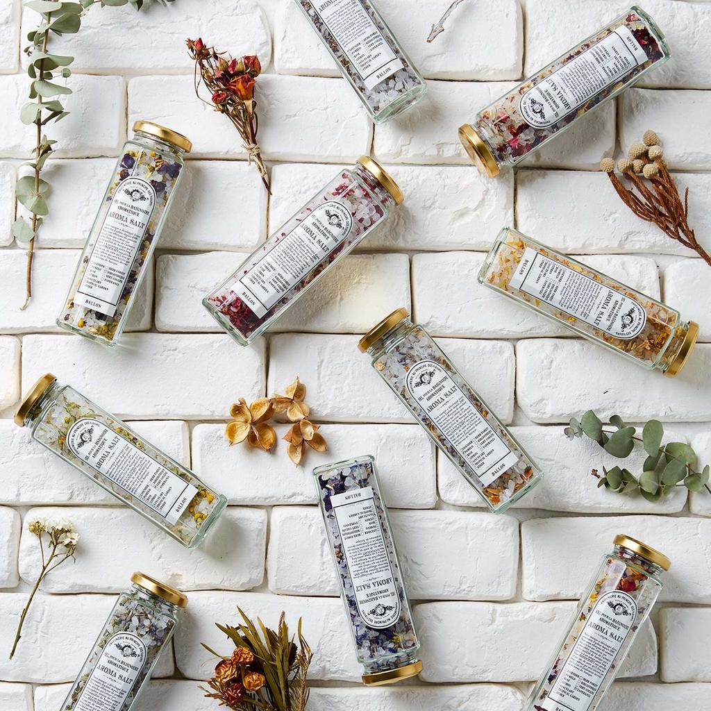 BALLON Aroma Bath Salt Gift Set X 5 with Mimosa (20g Bottles)