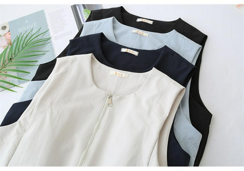 2026 Spring Plus Size Women's Round Neck Cardigan Vest - Slimming & Versatile Fashion Top