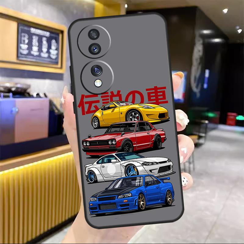 Japan JDM Sports Car Comic For Honor Magic 8 7 6 5 Lite Case For Honor 200 400 Pro 50 70 90 X8c X8b X9a X9b X9c Win RT