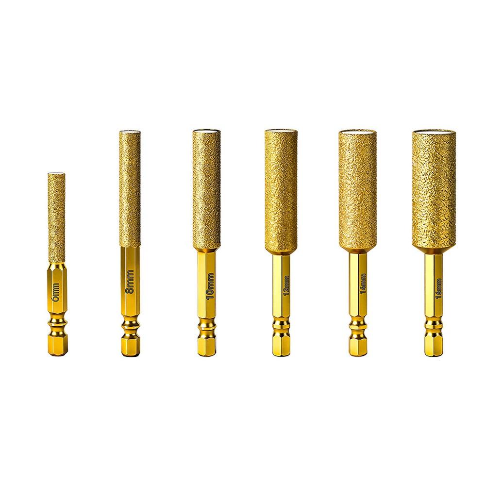 1pc Dry Drilling Thread Hexagonal Shank Core Drill Bits 6-16mm Brazed Dry Drilling Drill Bit For Tile Marble Granite Drilling