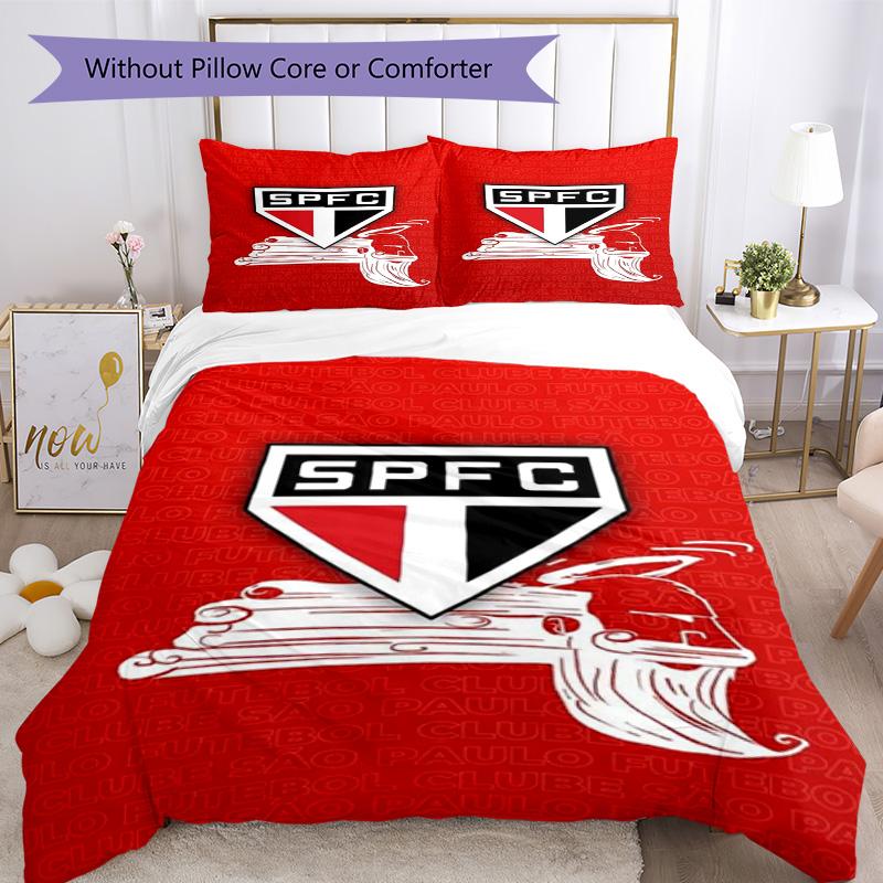 Spfc Team Crest Design Printed Pattern Duvet Cover Set – Includes 1 Duvet Cover and 2 Matching Pillowcases Bedroom Decor Christmas Gifts