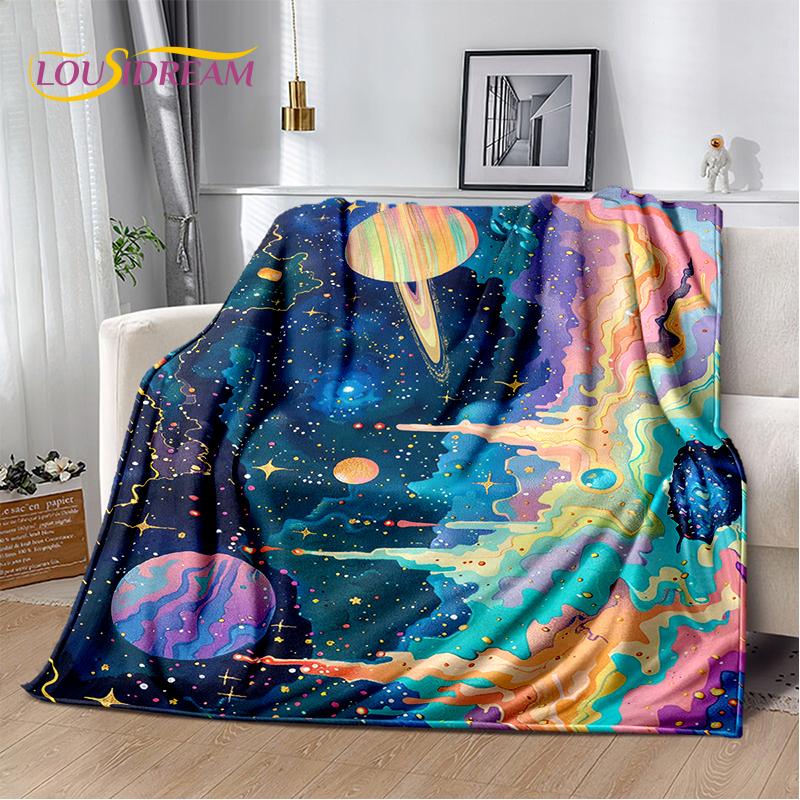 Universe Space Stars Black Hole Galaxy Earth Milky Way Soft Blanket,Soft Throw Blanket for Home Bedroom Bed Sofa Cover kid Gift
