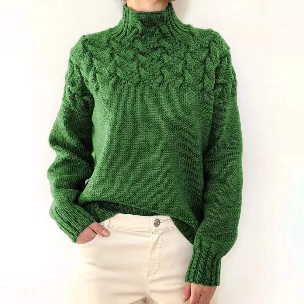 2026 Autumn Winter Women Turtleneck Sweaters Solid Color Knitted Tops Casual Pullovers Female Chic Jumpers Long Sleeve Knitwear