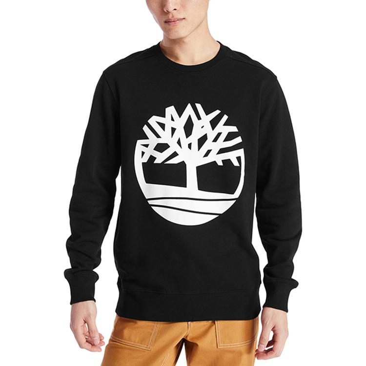 Timberland Baum Logo Grafik Rundhals Sweatshirt Herren Sweatshirts Schwarz A2BJ8-N92