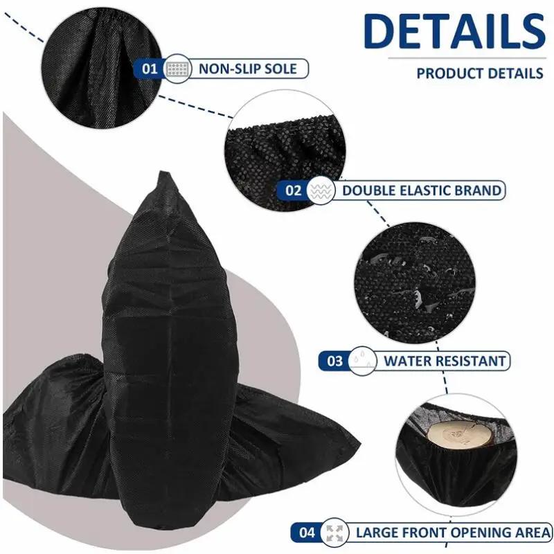 300/200/100 PZ Copriscarpe Monouso Copriscarpe per Piedi Copriscarpe Antiscivolo per Interni Casa Luogo di Lavoro cm rosa