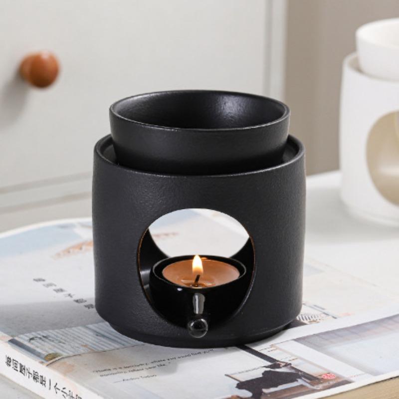 Split Ceramic Essential Oil Burner Wax Melting Burner Heater Tea Candle Holder Detachable Yoga Spa Tea Light Candle Holders