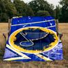 Louis Blues Hockey Team Blanket Flannel Throw for Sofa, Indoor, Camping, Living Room, Office, Chair, And Bed Soft Birthday Gift