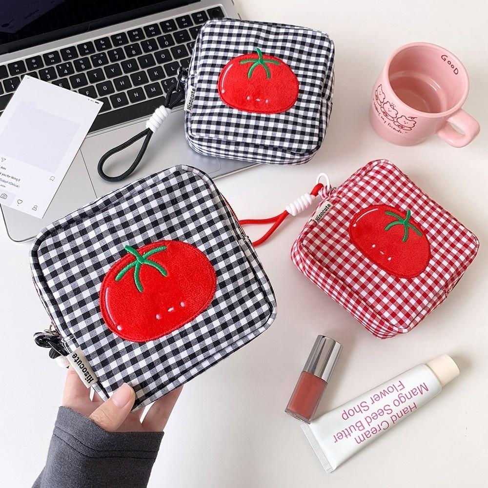 Tomato Pen Bag Korean Style Pencil Case Desktop Storage Pencil Pouch  School