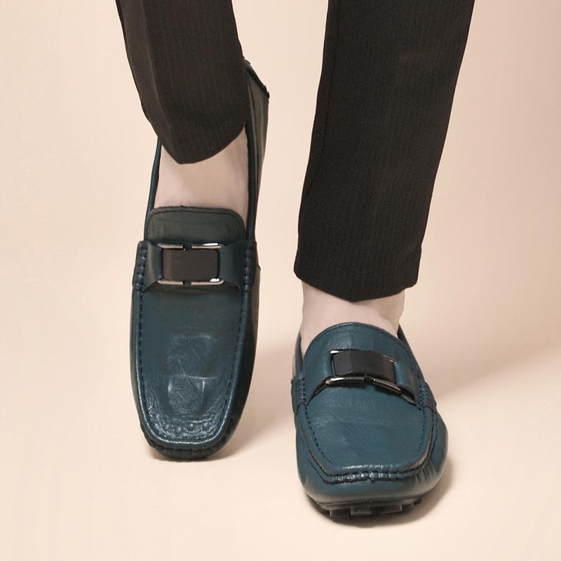 Fashion Fashion Flats Non-slip Men Shoes Leather Business Casual Party Men Loafers Shoes Soft Sole Comfortable Slip on Man Driving Shoes