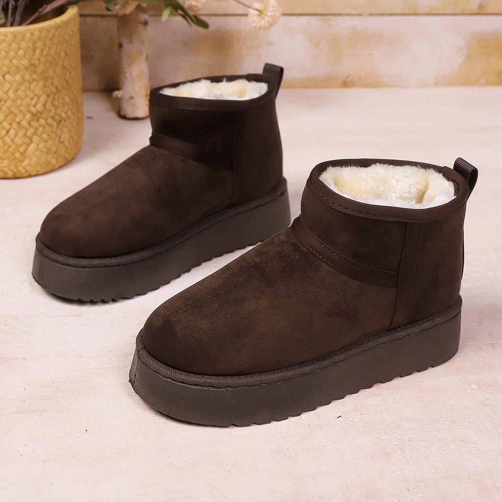 Fashion Shallow Low-cut Warm Comfortable Shoes Women Fashion Short Shoes 2025 New Winter Warm Boots Fur Ladies Snow Boots