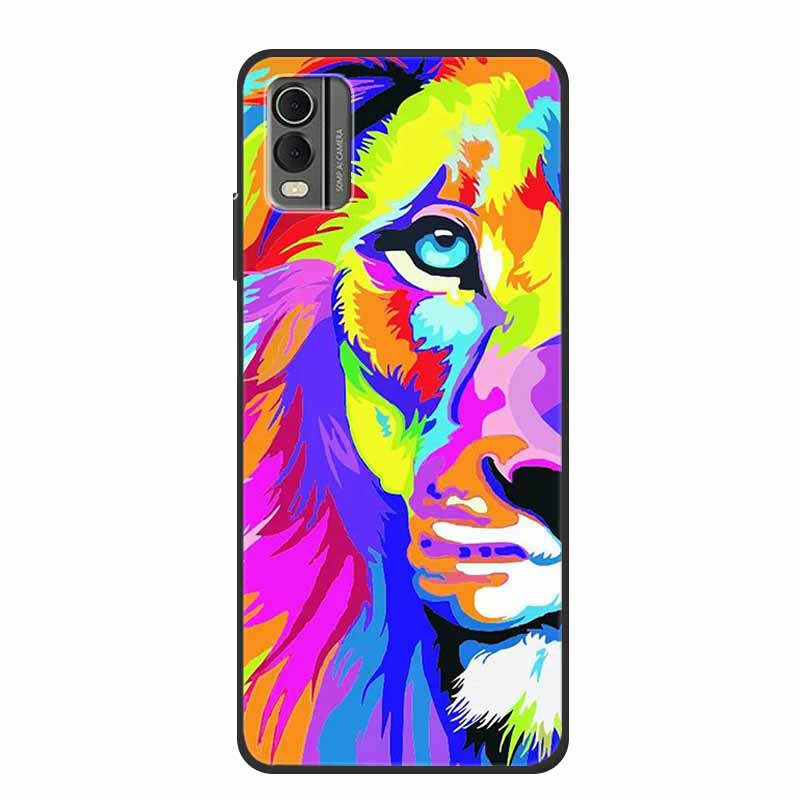 Pentru husă Nokia C32 6,5" Husă spate din silicon moale TPU de lux Carcase pentru telefon pentru NokiaC32 Protector drăguț Rezistent la șocuri Flori Capa