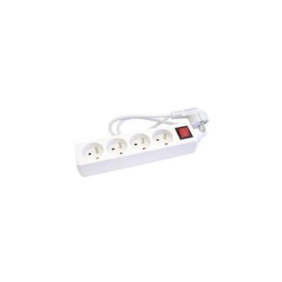 Mehrfachsteckdosenleiste 4 Steckdosen 16A mit Erdung + Leuchtender Ein/Aus-Schalter, 1m Kabel - Kompakt und Robust