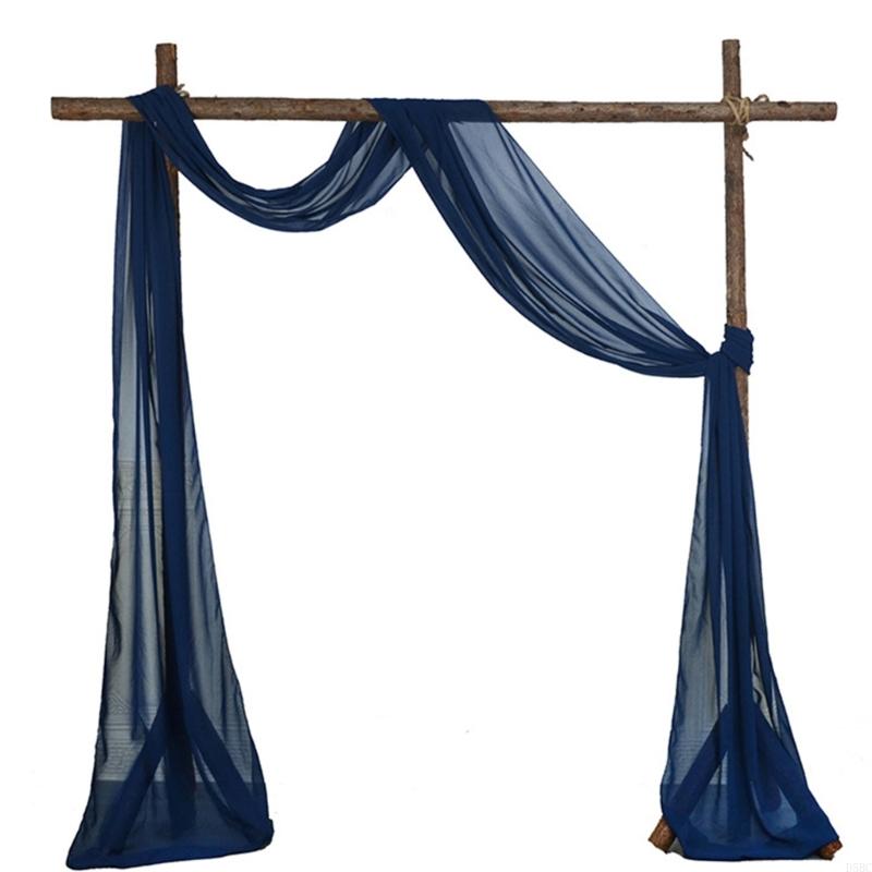 Wedding Arch Drape Polyester Curtain Event Drapery Soft Voile Archways Decors Reusable Celebration Window Covering