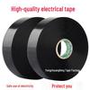 Wodoodporna, trudnopalna taśma PVC dla elektryków o wysokiej lepkości - Bardzo cienka, duża rolka, czarna