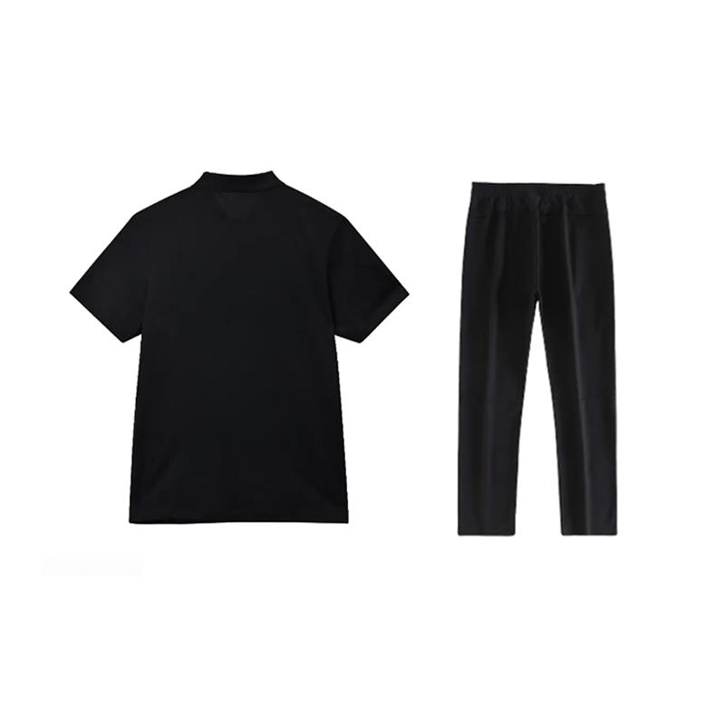 Li-Ning Plain Simple Comfortable Skin-Friendly Breathable Versatile Short Sleeve Polo Shirt Casual Sports Suit Unisex Polo Shirt YPLV049-2+AKLU881-1