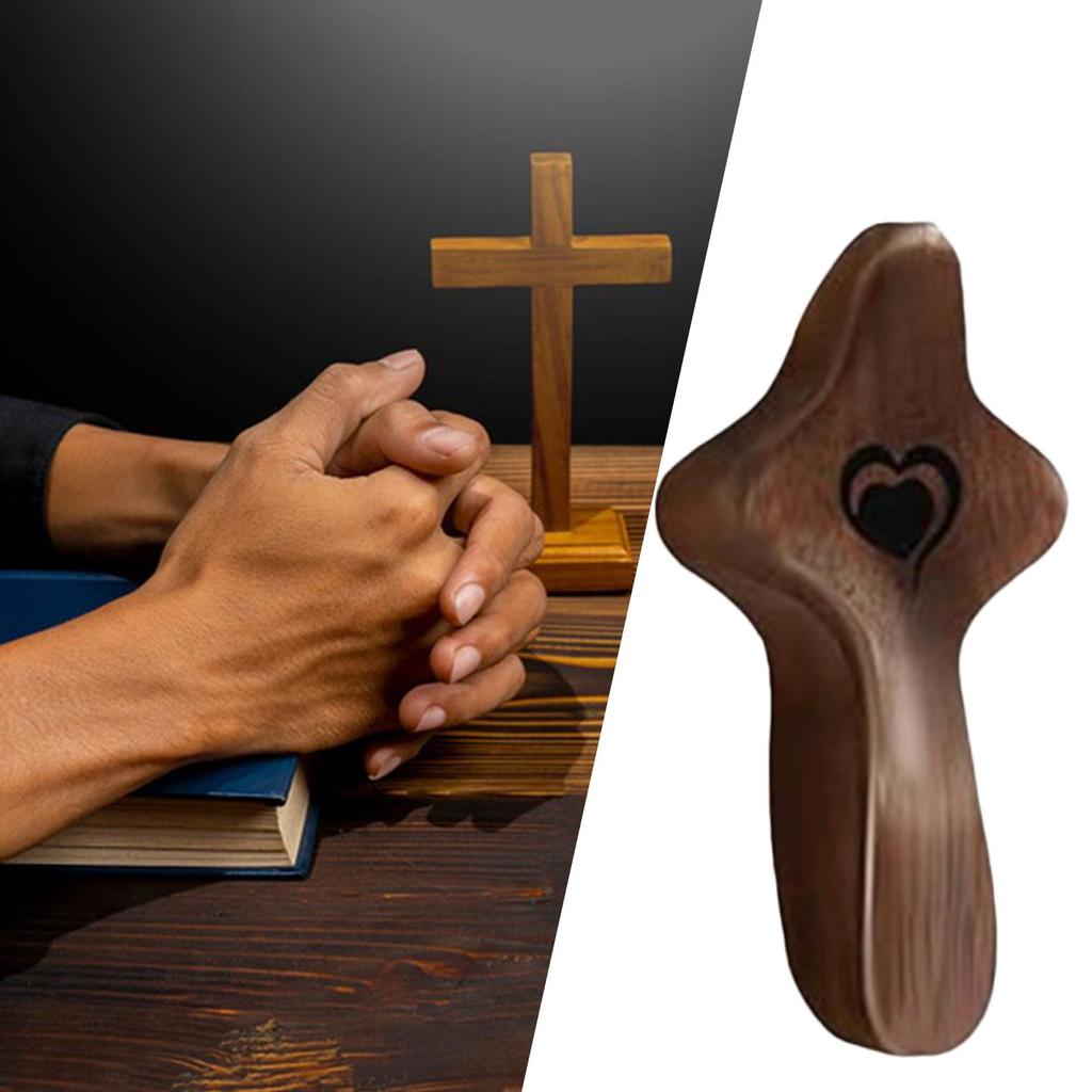 Cross Fidget Wood Comfort Crosses For Hand Wood Decorative Crucifix For Prayer Rooms Meditation Mindfulness Enthusiasts