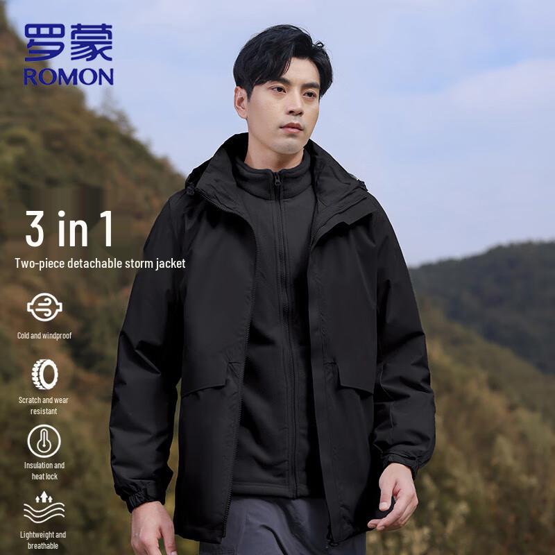 

Romon Men s 3-in-1 Windbreaker Jacket 3XL