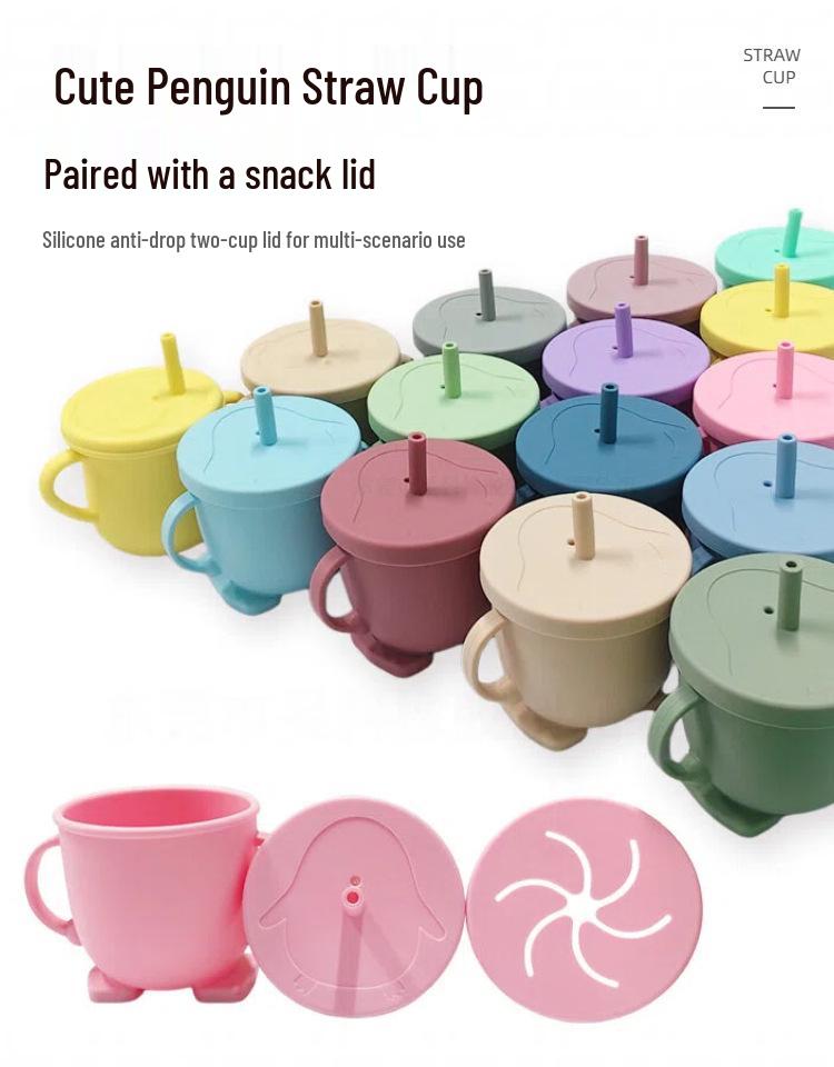 11-Piece Children's Silicone Bear Feeding Set: Food-Grade Bib, Bowl, Straw Cup & Tableware