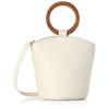 [Regato Largo] Mini 2-Way Shoulder Bag Woody Handle Faux Leather Lusso LG-F3001 Women's Ivory Free Size