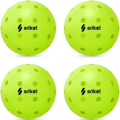 Srikel Outdoor Pickleball - USAPA Approved, Seamless Rotomold Design for Durability, 4-Pack Greens, 40 Holes of Crack-Resistant Pickleball for
