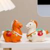 Cute Zodiac Horse Ornaments Tang Fat Horse Figurine Prosperity Wealth Symbol Horse Mascot Resin Desktop Home Decoration  Year