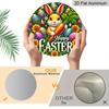 2D Flat 1pc Vintage Easter Bunny Metal Sign, Round Aluminium Door Mount Decor, 8x8 in, Farmhouse Style Wall Art for Home, Room, Street, Shop, Garage