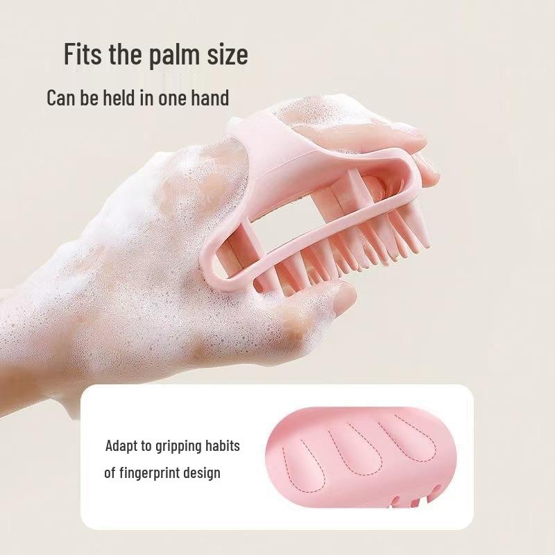 Silicone Scalp Massager Shampoo Brush for Gentle Hair Cleaning
