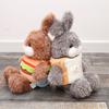 Rabbit Hamburger Bread Plush Toys Pp Cotton Filling Children Gifts Playroom