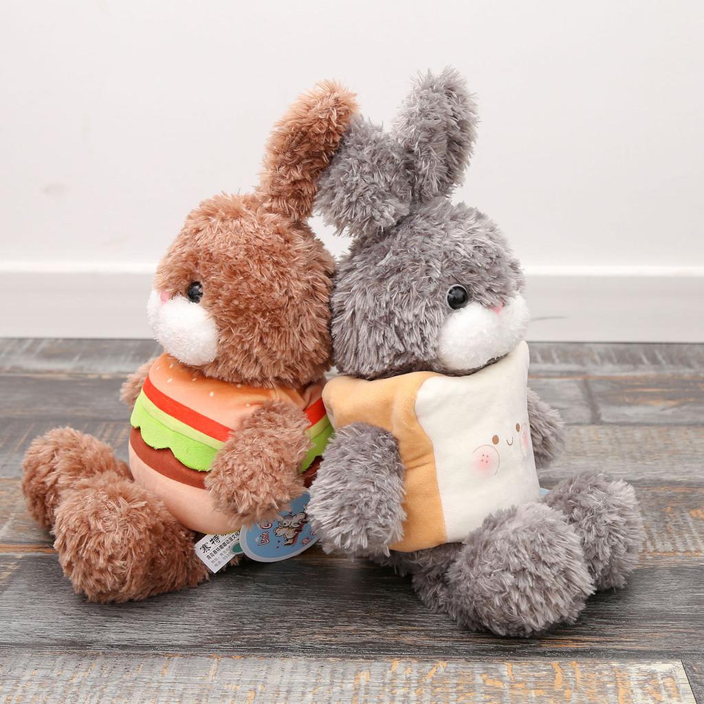 Rabbit Hamburger Bread Plush Toys Pp Cotton Filling Children Gifts Playroom