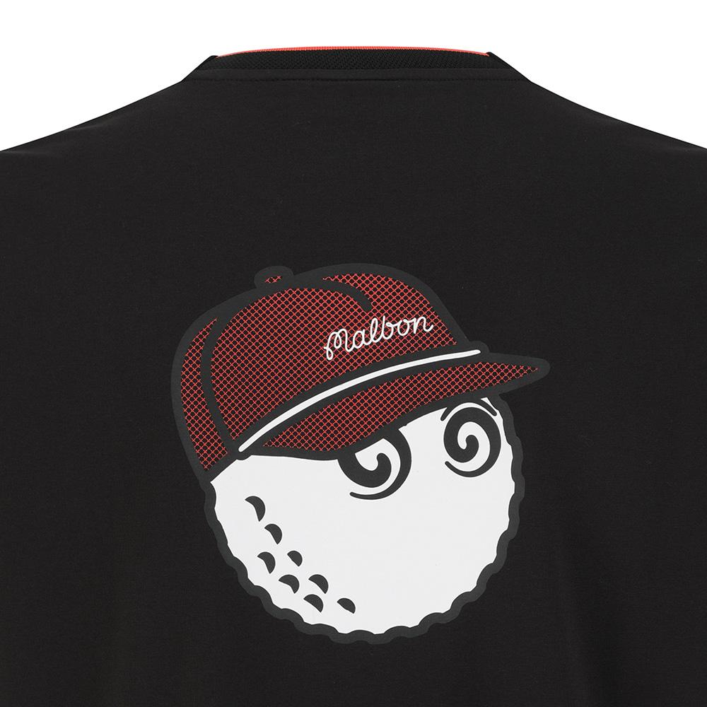 MALBON GOLF Bucket Stitch Uni Round T-Shirt Black