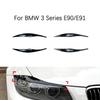 Headlight Eyelid Eyebrow Trims Fits for BMW 3 Series E90 E91 2005 -2011 Sedan/Touring Accessories ABS Gloss Black/Carbon Look