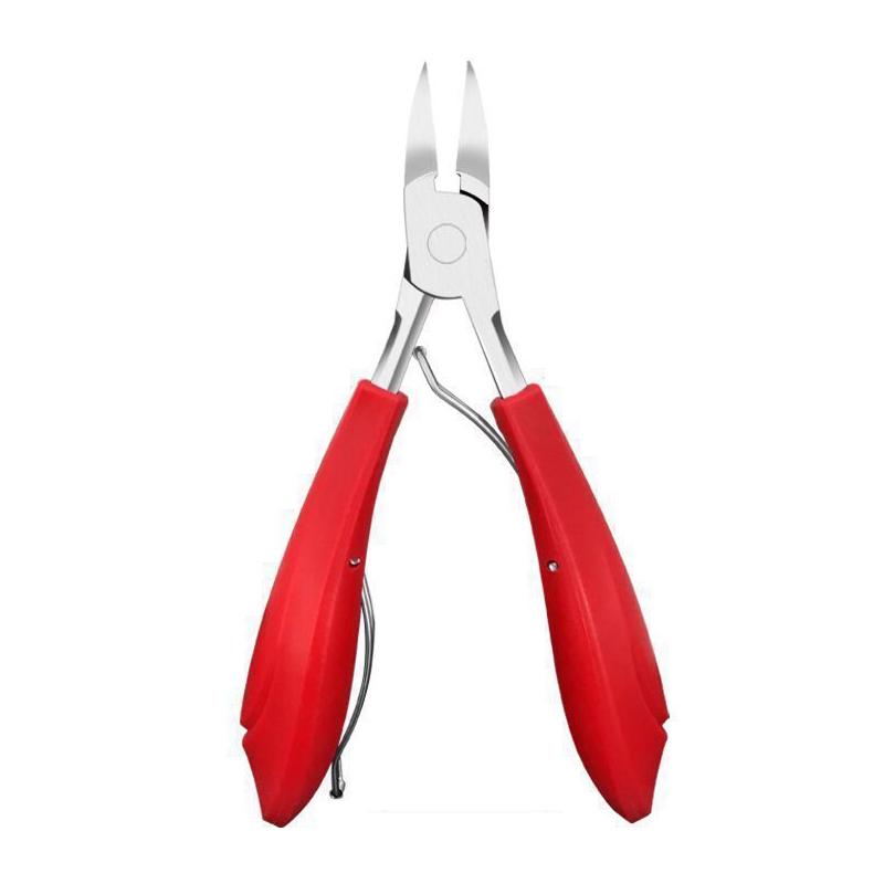 

Диагональные кусачки для ногтей с защитой от брызг Толстые Твердые Специальные Острые Ногти Педикюрный Триммер Удаление Мертвой Кожи красный