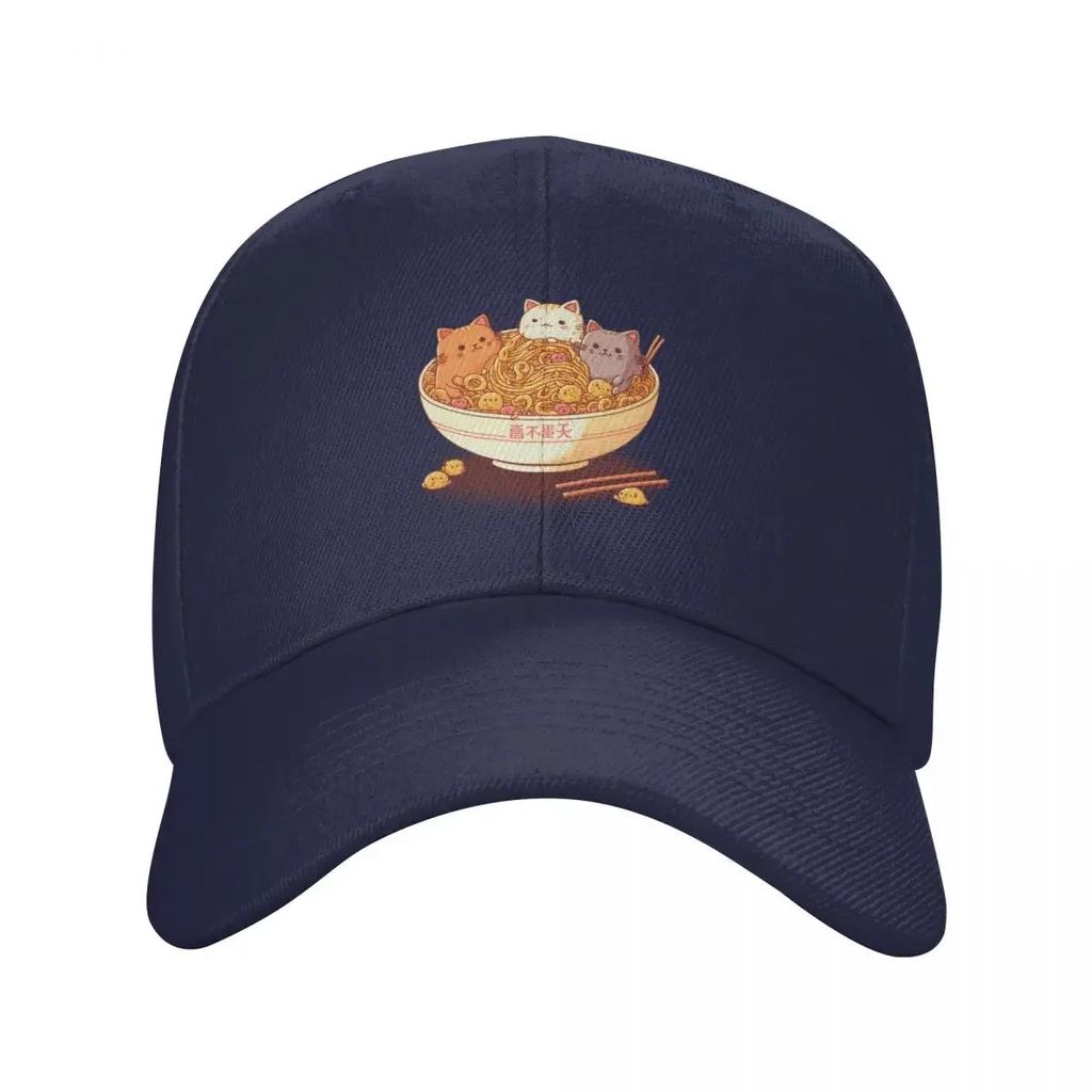 Noodles with Cats Baseball Cap fashionable New Hat For Unisex Womens