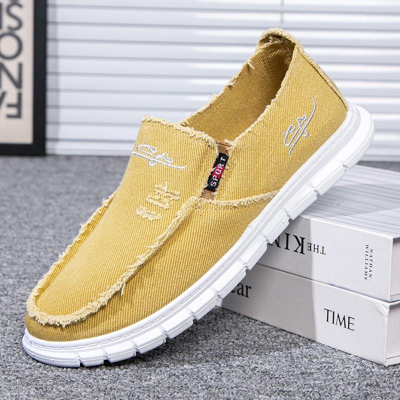 Herren gewaschene Stoffschuhe Herren Stoffschuhe Herren Bettlerschuhe rutschfeste und verschleißfeste Freizeitschuhe Segeltuchschuhe Herren Arbeitsschuhe