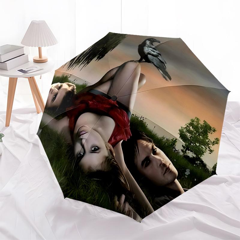 RavenLandscape Automatic Opening and Closing, 8 Rib Structure Portable Umbrella, Suitable for Men and Women In All Seasons Perfect Gift for