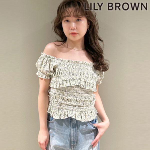 New item 10% OFF LILY BROWN Tops 25 Spring/Summer Ruched Ruffle Tops Mid Length Short Sleeves lwft251185