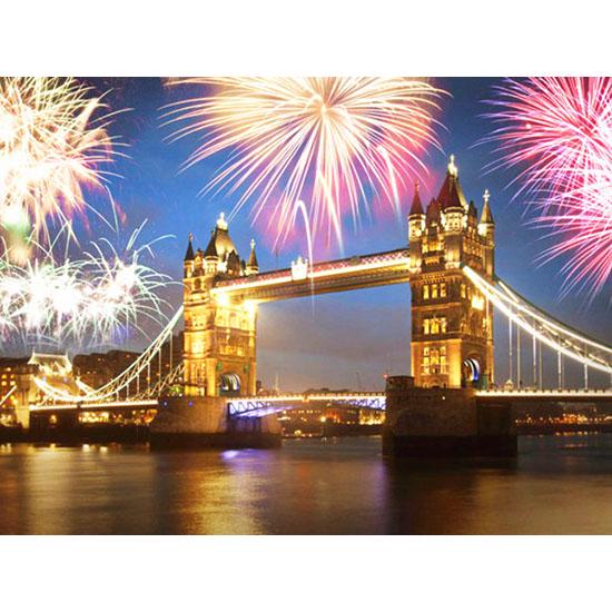 

HUACAN Алмазная картина Фейерверк Мост 5D DIY Алмазная вышивка Мозаика Изображение Горный хрусталь 30*40 cm