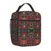 Colorful Mexican Flower Lunch Box Reusable Lunch Bag Work Bento Cooler Reusable Tote Picnic Boxes Insulated Container for Picnic