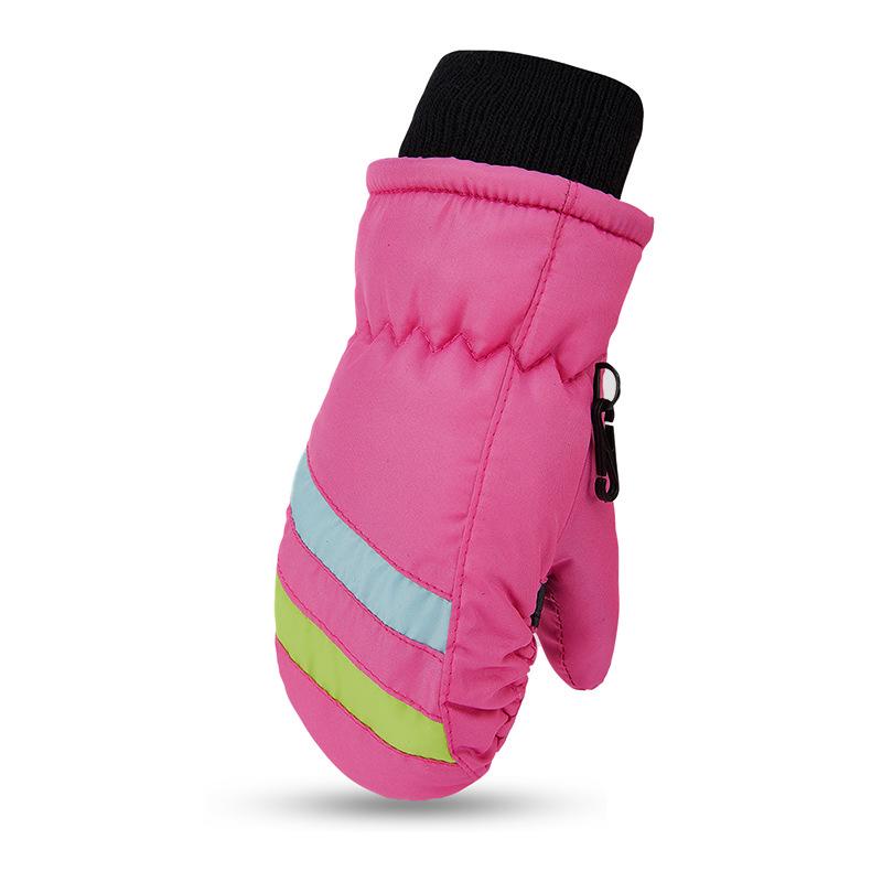 Children's Waterproof Fingerless Winter Cycling Gloves - Warm Ski Gloves for Ages 2-5, Parent-Child Design