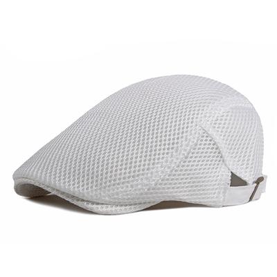 Beret Women's Summer Thin Hollow Mesh Breathable Duck Tongue Hat Men's Retro Sunscreen Forward Hat