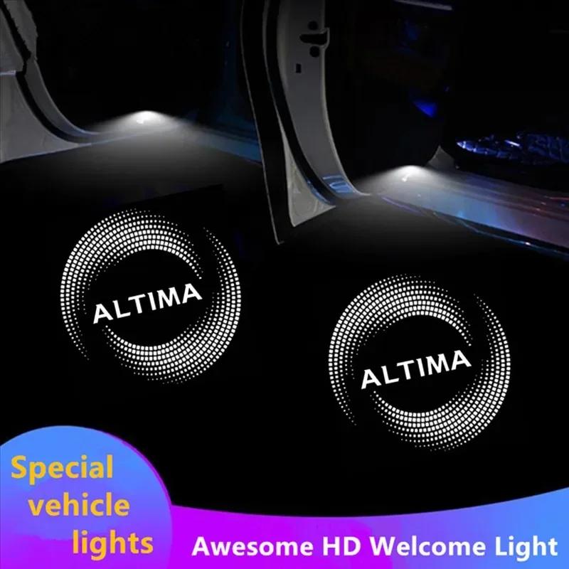 

2Pcs For Altima Coupe 2008-2013 Sedan 2004-2020 Light Auto Decorative Accessories LED Car Door Welcome Light Projector lamp 2PCS