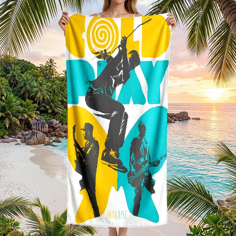 Coldplay Fashion Beach Towel: Ideal for Summer Adventures Soft, absorbent and quick drying suitable for swimming and bathing