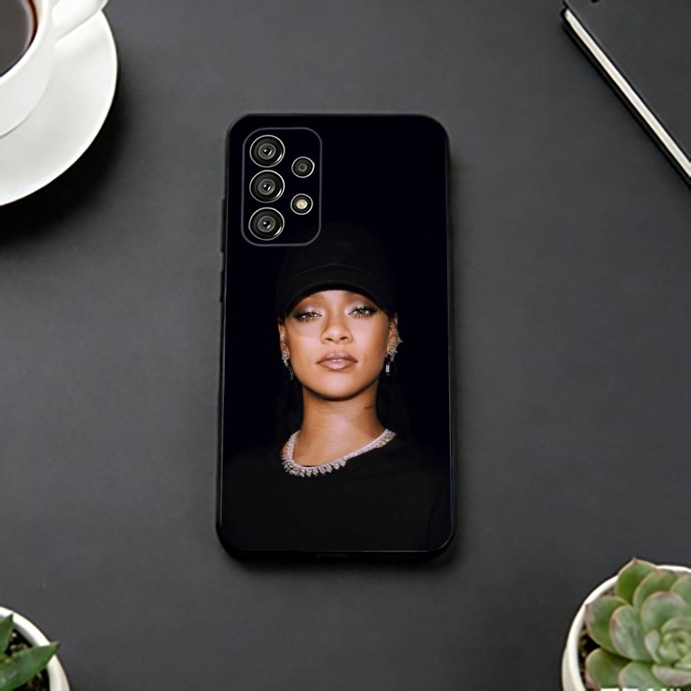 Hot S-singer R-Rihannas Phone Case For Samsung S25,S24,S21,S22,S23,S30,Ultra,S20,Plus,Fe,Lite,Note,10,Black Cover
