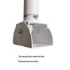 Universal L-Shaped Aluminum Alloy Surveillance Camera Bracket with Gooseneck Wall Mount for Bolt-Action Cameras