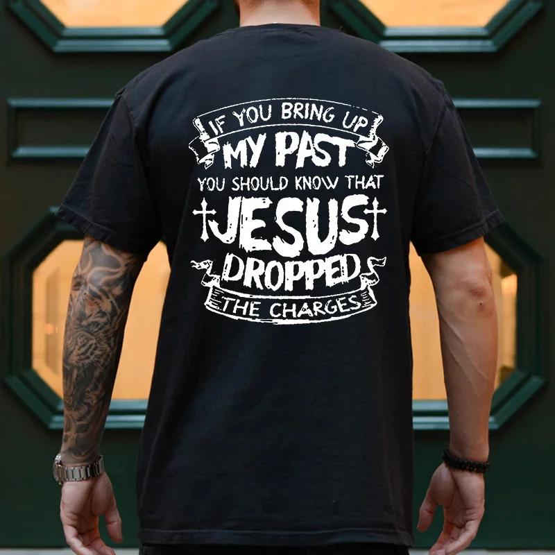 Men's Christian Print, Fashionable T-shirt, Christian Streetwear Gift, 100% Cotton T-shirt